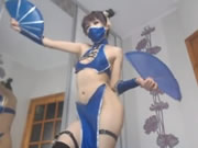 Cosplay Ninja Girl Masturbation dans Webcam
