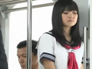Japan Sweet Student On Train