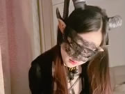 gadis kurus setan kecil masturbasi